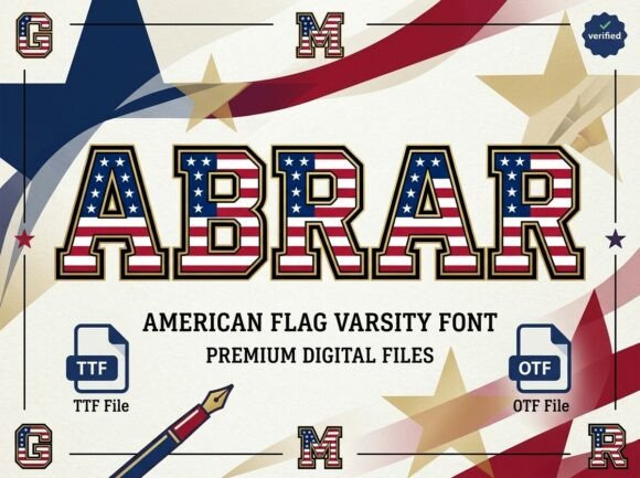 Abrar: The Varsity Typeface Wearing the Stars and Stripes