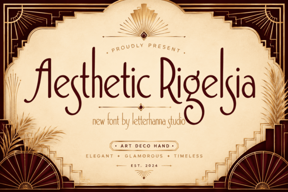 Aesthetic Rigelsia: The Art Deco Font for Unforgettable Design