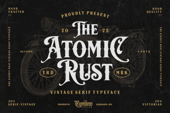 Atomic Rust: Vintage Typography for Authentic Branding
