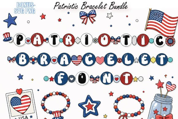 Celebrate in Style: The Patriotic Bracelet Font