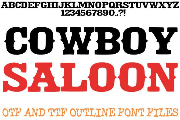Cowboy Saloon Font: Bold Western Character for Modern Branding