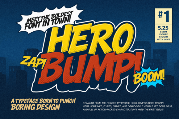Hero Bump! The Comic Font That Brings Explosive Energy to Your Designs