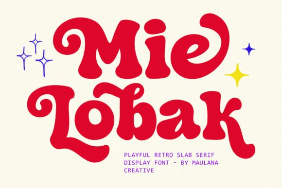 Mie Lobak: Groovy Retro Typography for Modern Creative Projects