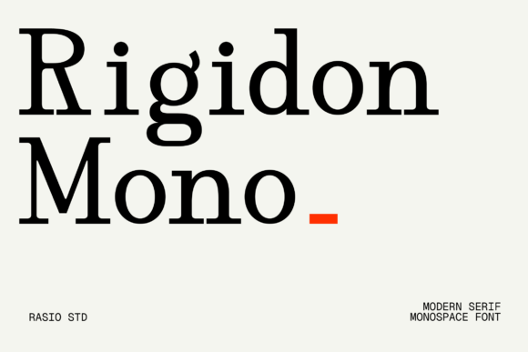 Rigidon Mono: When Typewriter Precision Meets High-Fashion Serifs